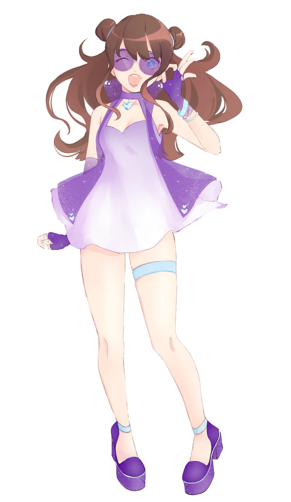 Full-body illustration of Maki Watase - By Hats
